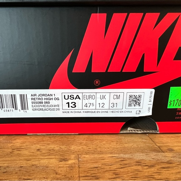 Air Jordan 1 Retro High OG Black Satin / Black Gym Red - Picture 9 of 10